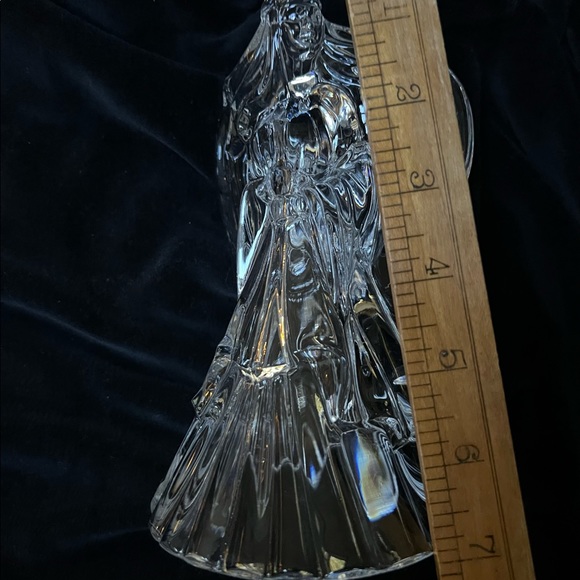 Clear Crystal Angel Figurine Tapered Candle Holder, 7” high - Picture 6 of 6